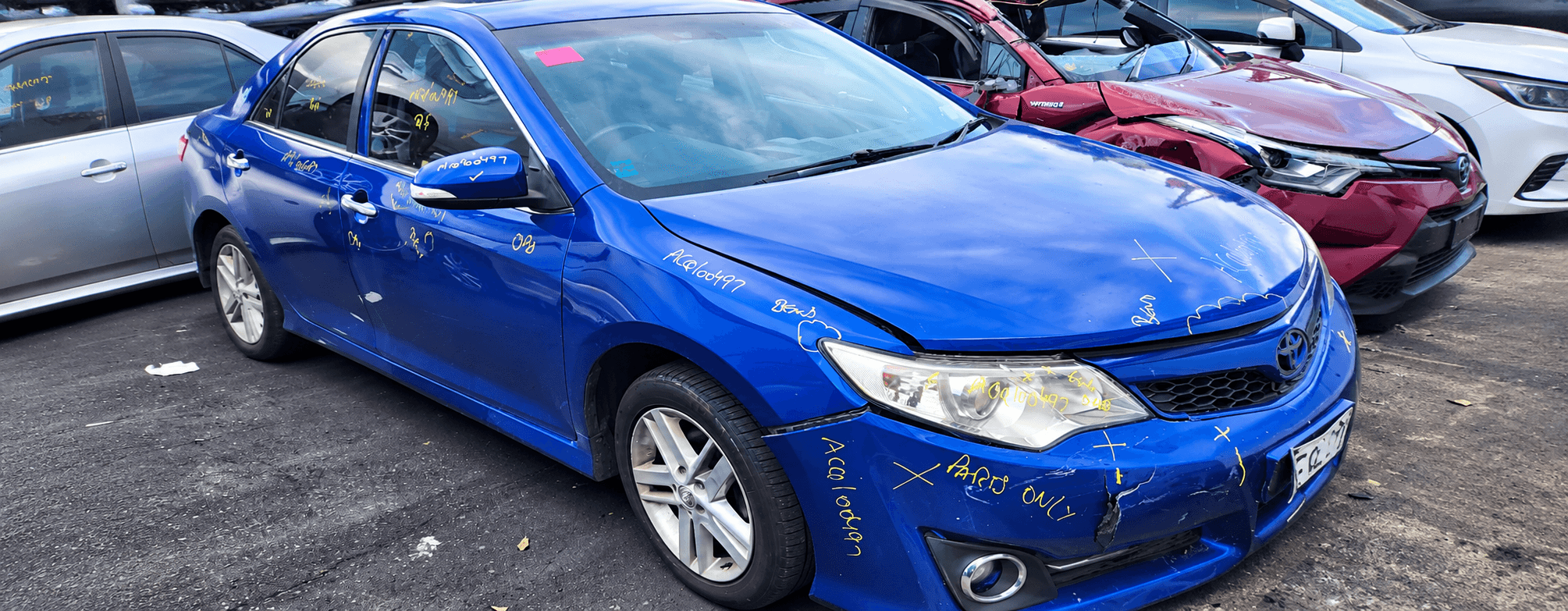 How much did we pay for a wrecked Toyota Camry